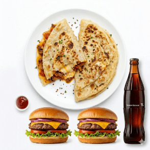 2 Mahjouba Double Fromage+ 2 Burgers+ Boisson 1L