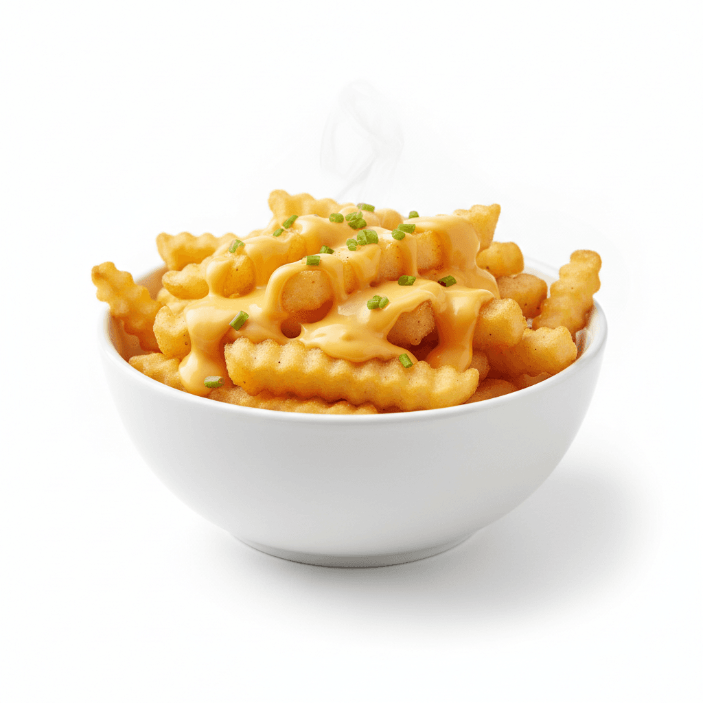 French fries with cheese sauce