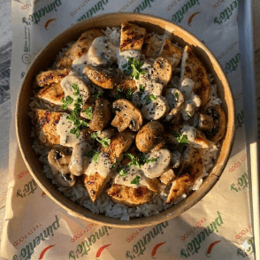 Rice Bowl Escalope Champignons