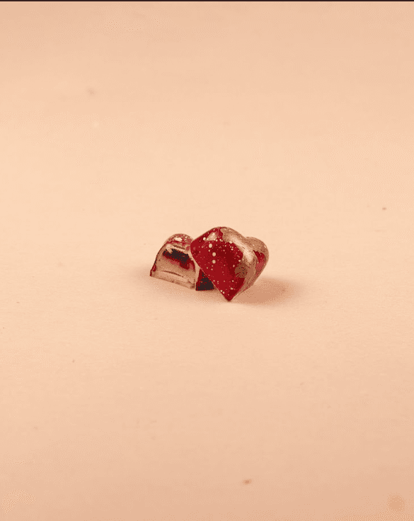 Chocolat blanc gel framboise ganache vanille