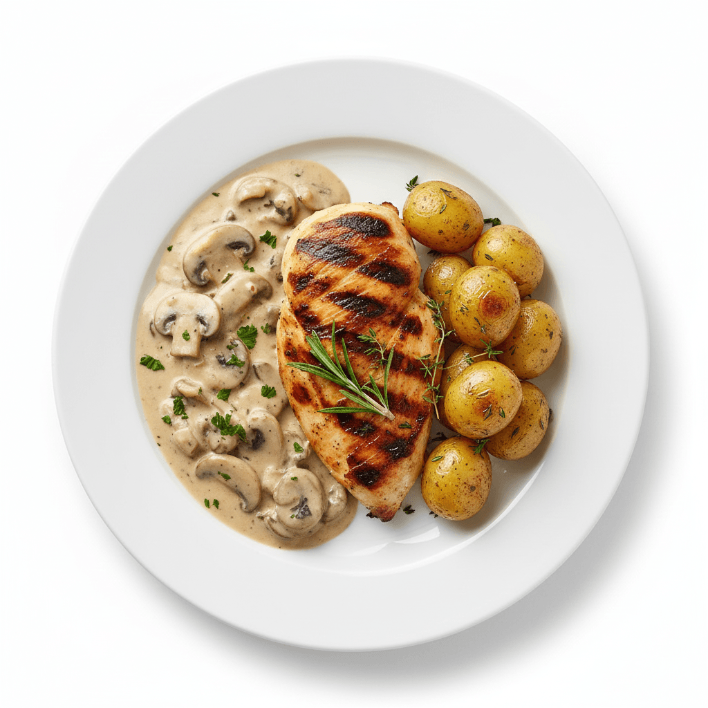 Poulet GrillÃ© aux Champignons