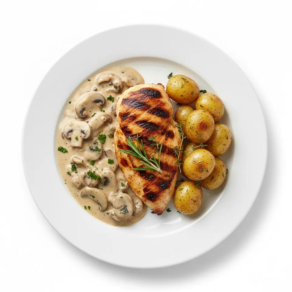Poulet GrillÃ© aux Champignons
