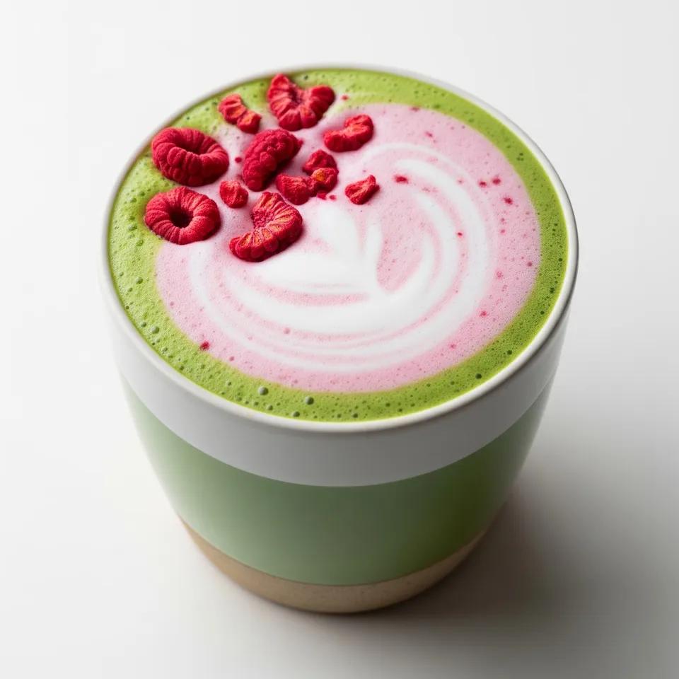 Matcha Framboise Chaud