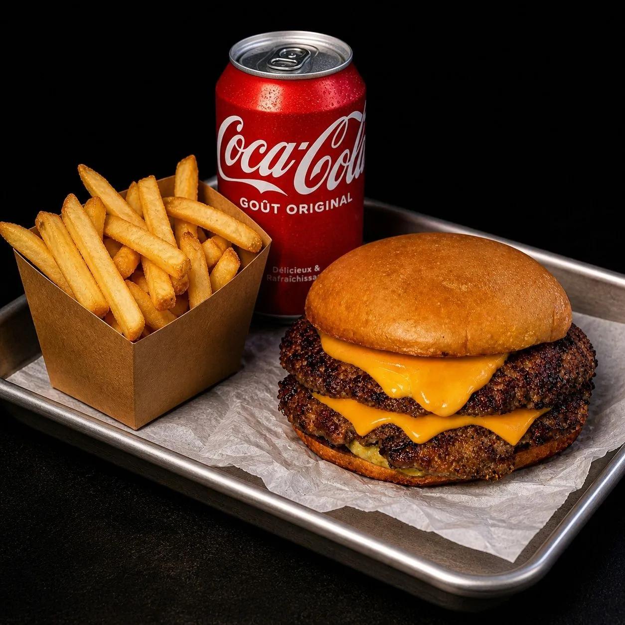 Menu double cheeseburger