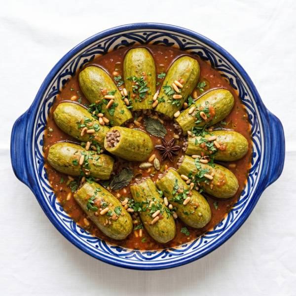 Plat de courgettes farcies