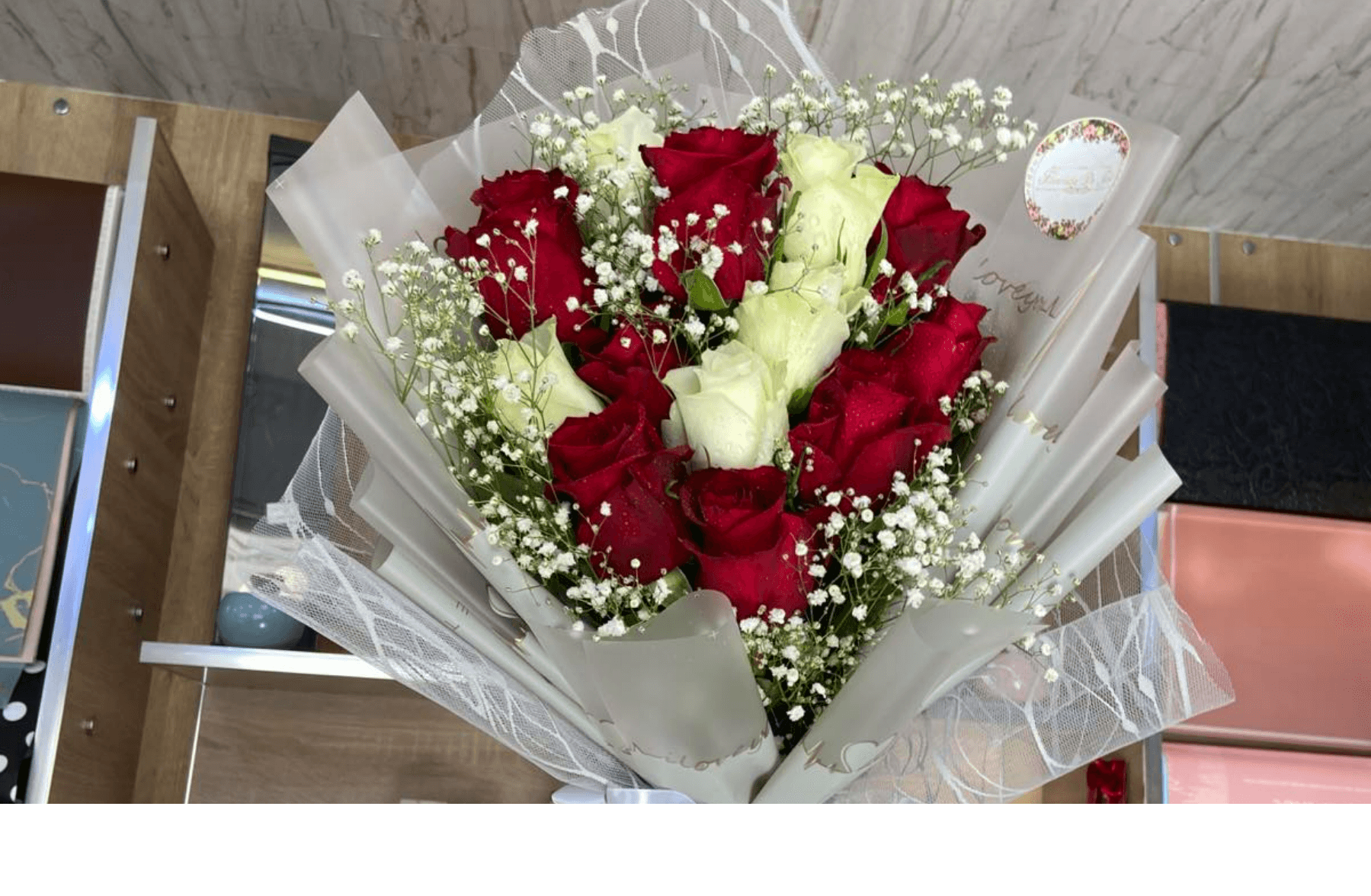 Bouquet Rouger Et Blanc