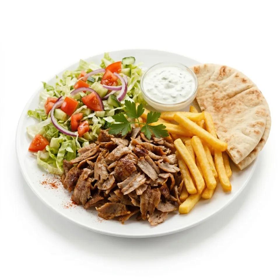 Plat kebab fumé