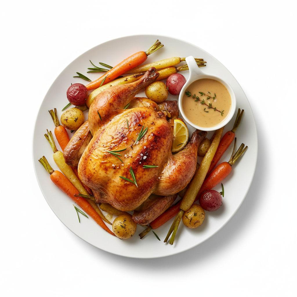 Plat Poulet Roti FarsÃ©e