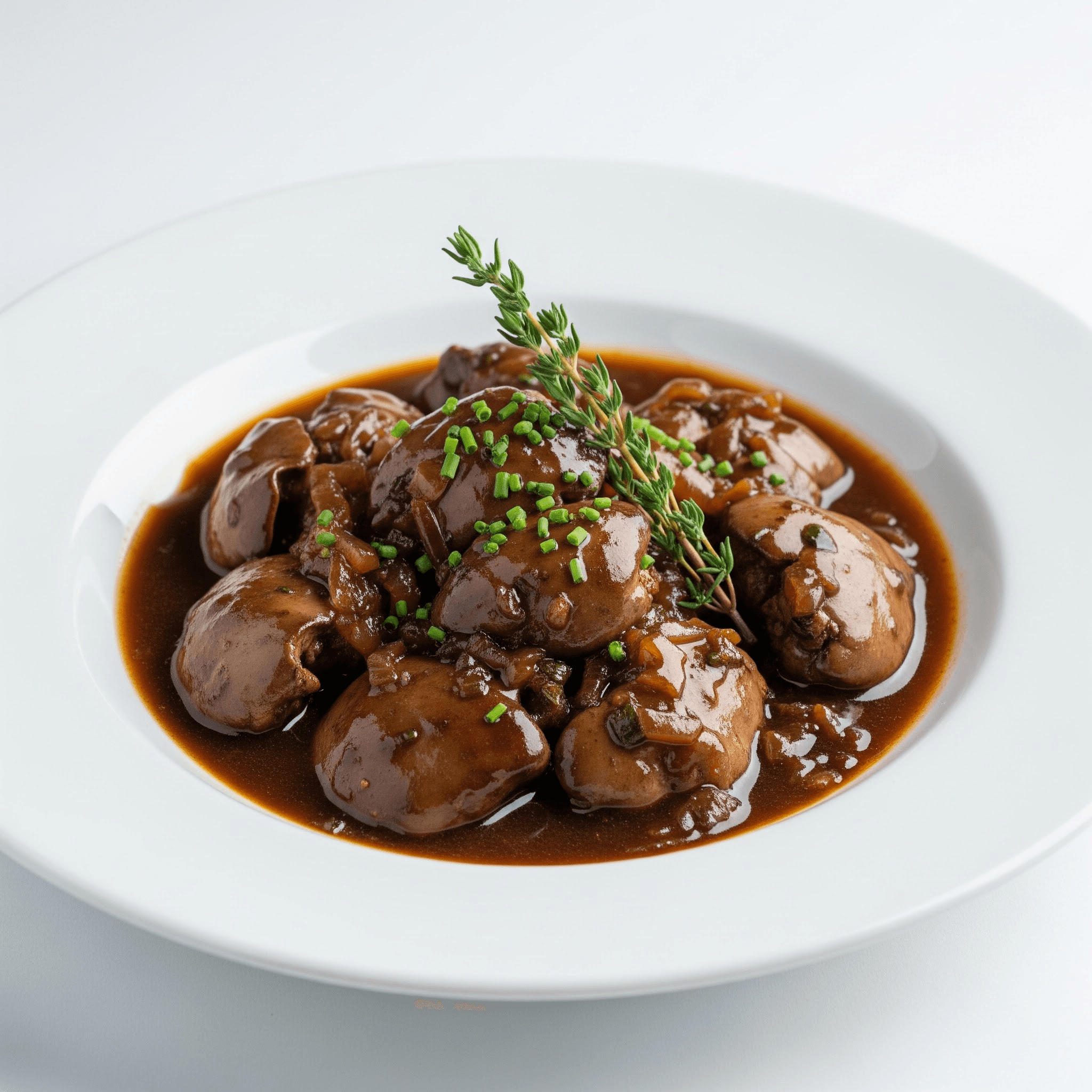 Fois de poulet en sauce