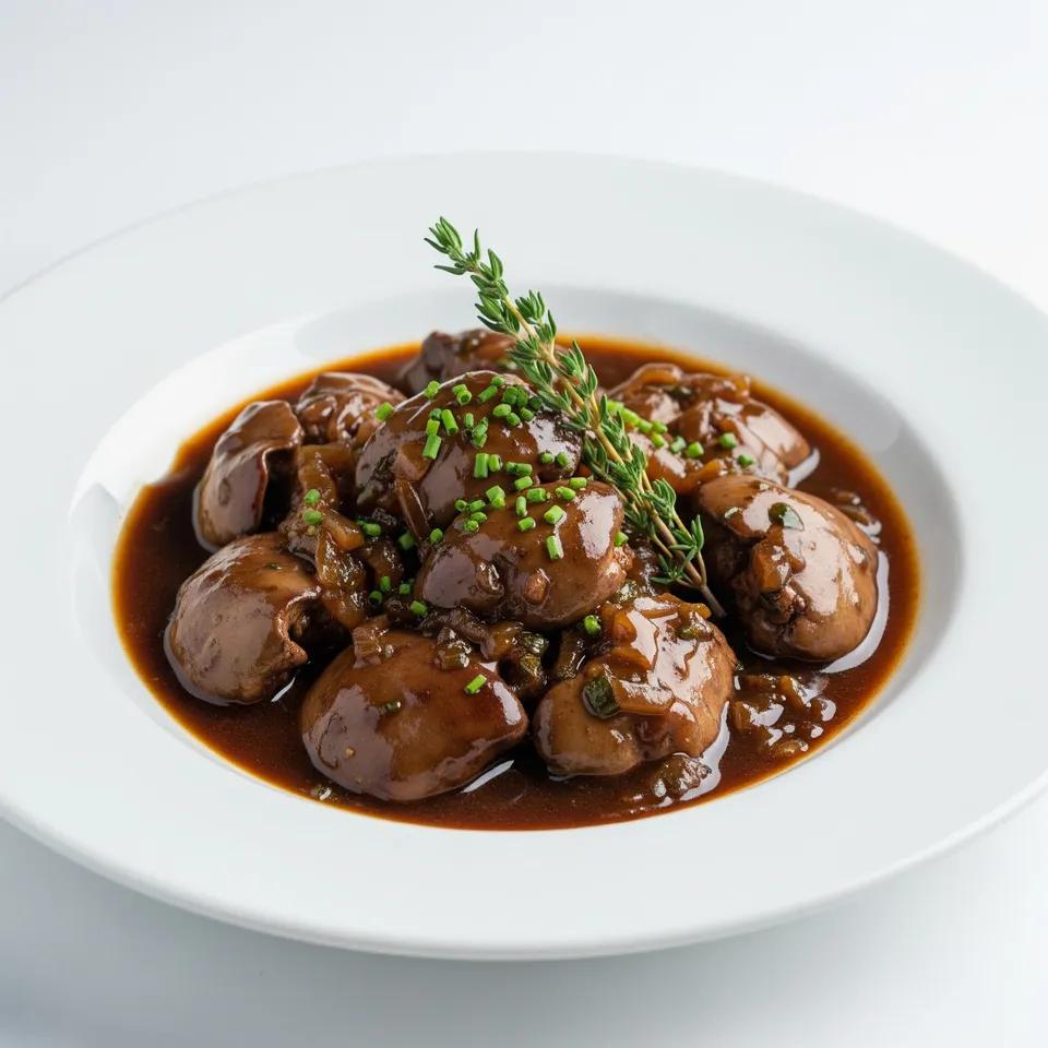 Fois de poulet en sauce