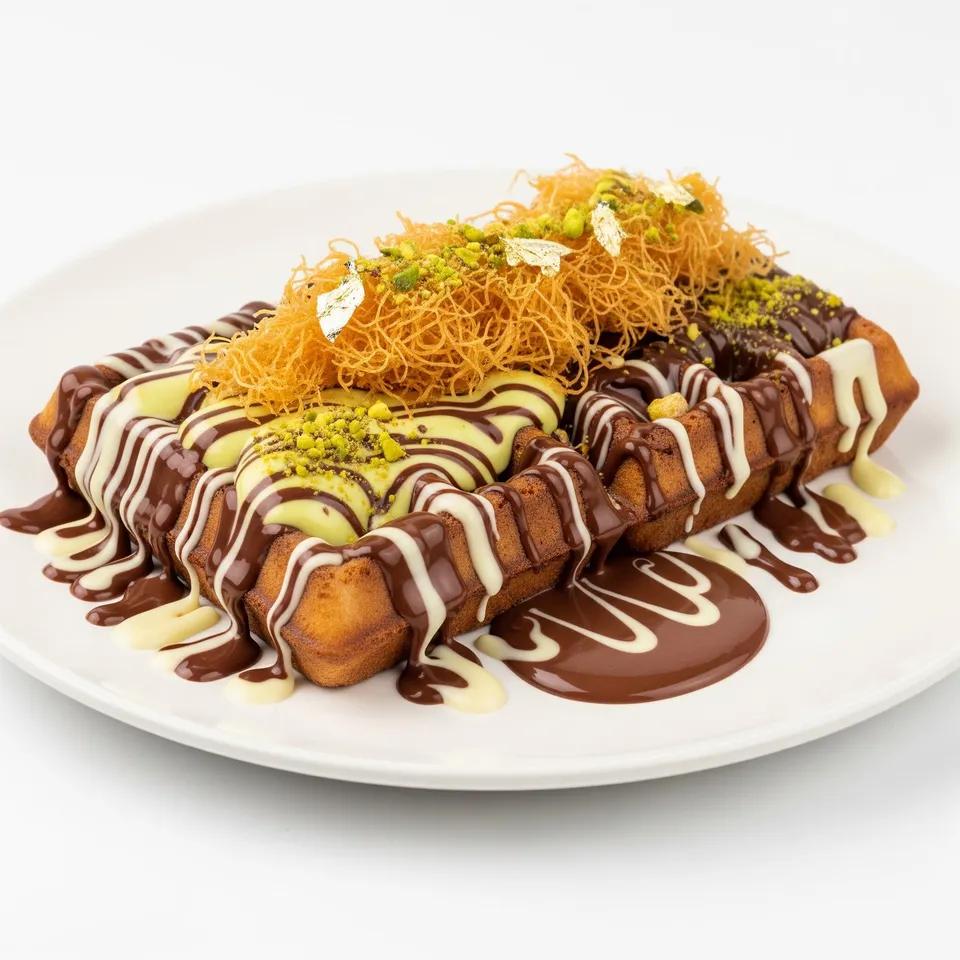 Gaufre coupe Dubai Nutella