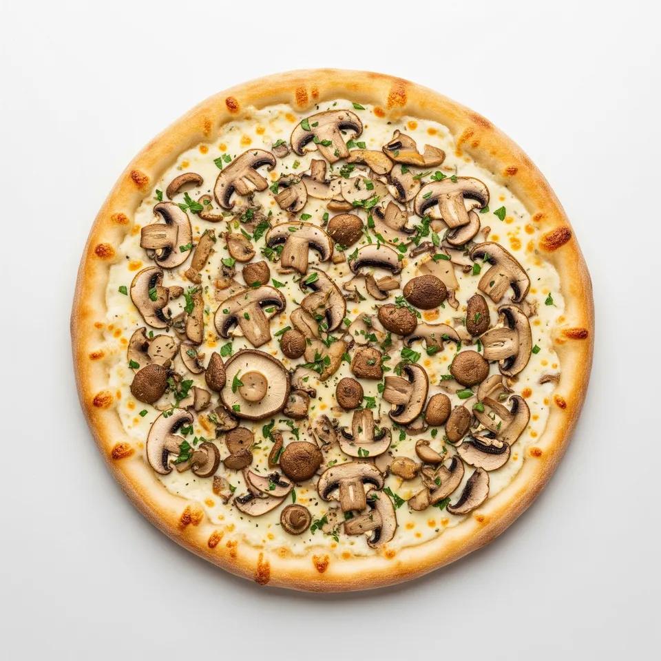 Pizza Champignons Simple Sauce Blanche