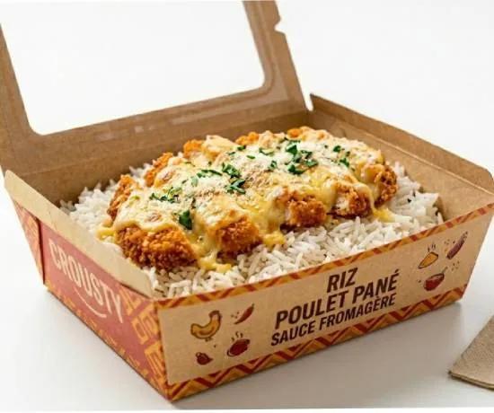Riz Poulet Pané Sauce Fromagère
