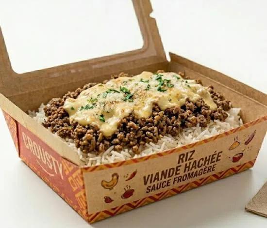 Riz Viande Sauce Fromagère