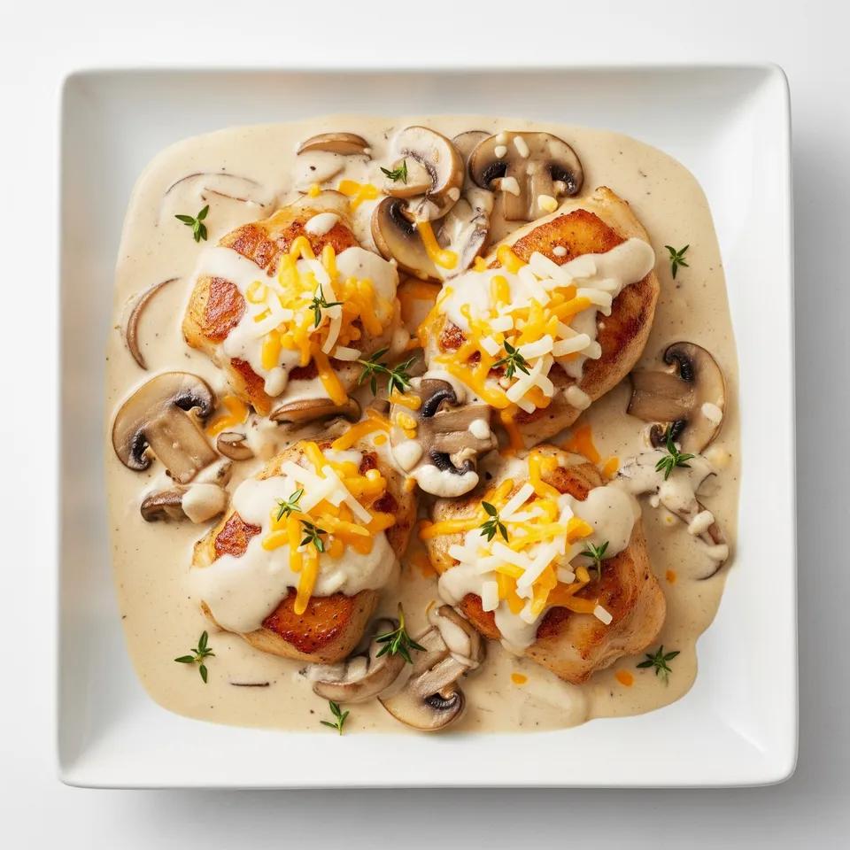 Poulet À La Crème Et Aux Champignons