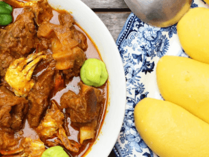 Foufou Igname Sauce Graine