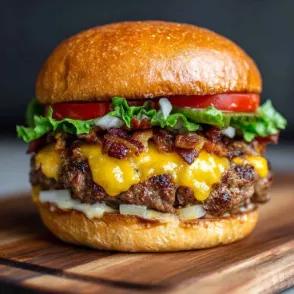 Chicken Burger cheese frites