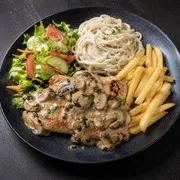 Plat Escalope Panée Gratinée au jambon
