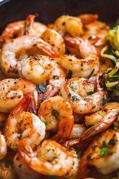 Crevettes Sautées à L'Ail