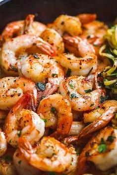 Crevettes Sautées à L'Ail