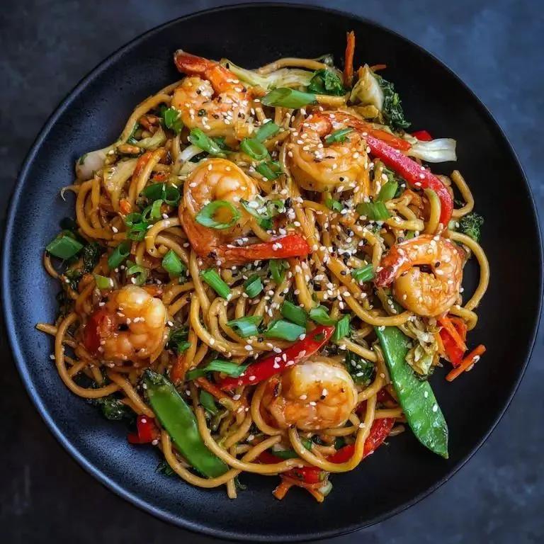 Noodles Sauté aux Gambas