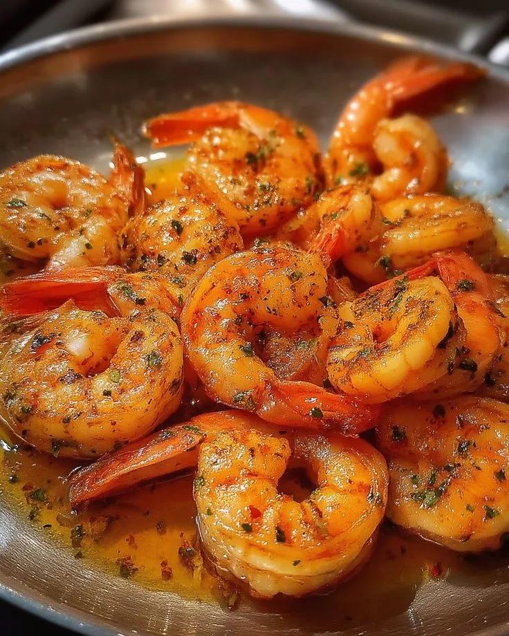 Crevettes Sautées au Beurre & à l'Ail