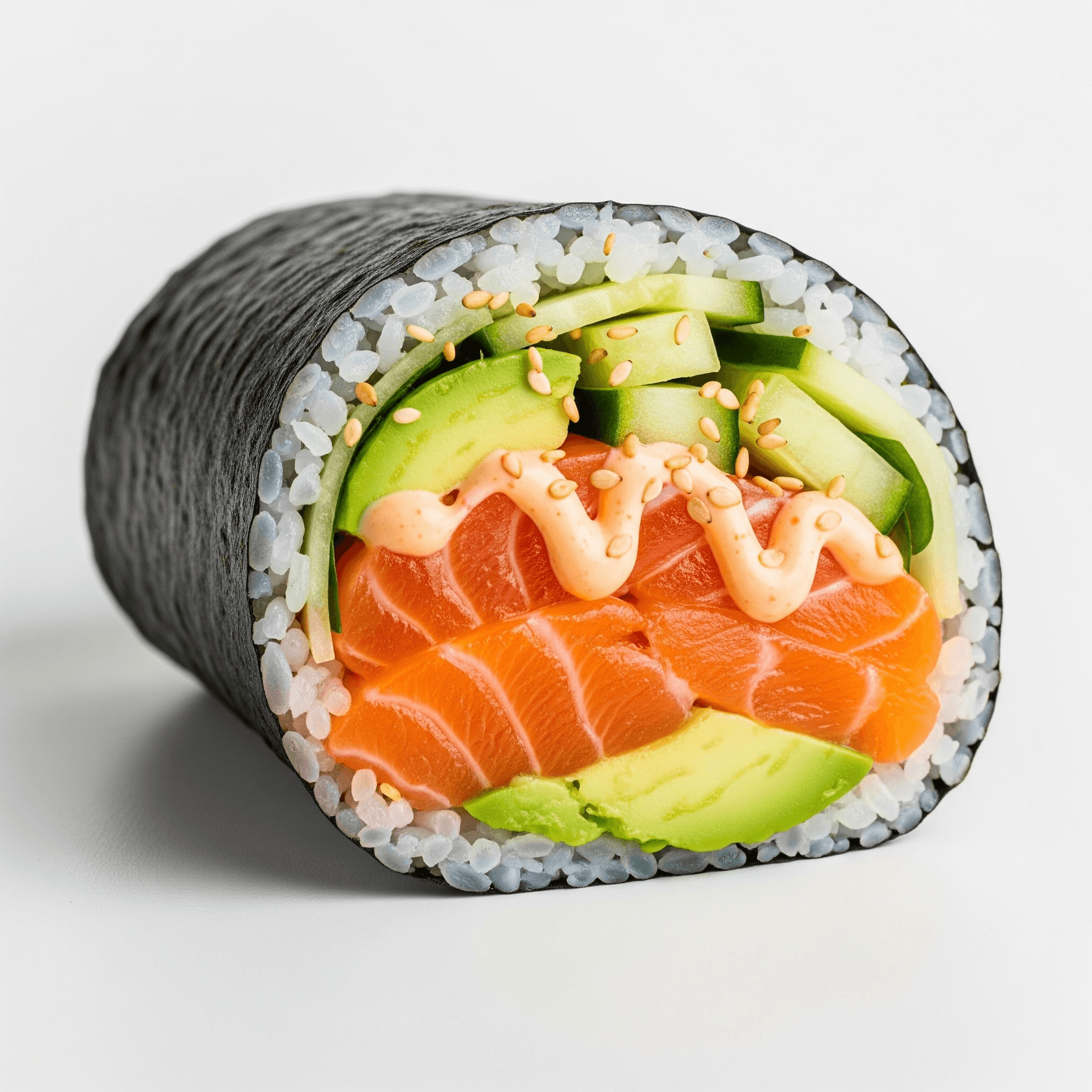 Burrito sushi saumon