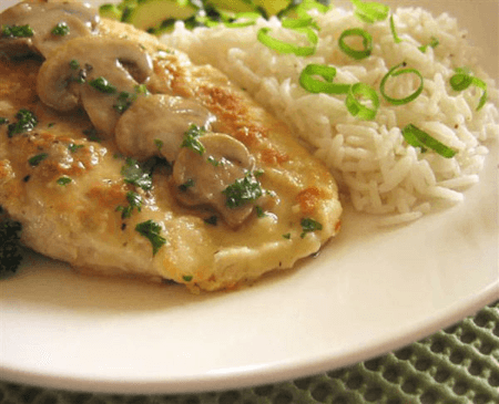 Poulet sauce champignons