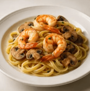 Pasta chevrette champignons