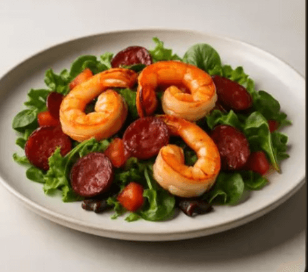 Salade chevrette chorizo
