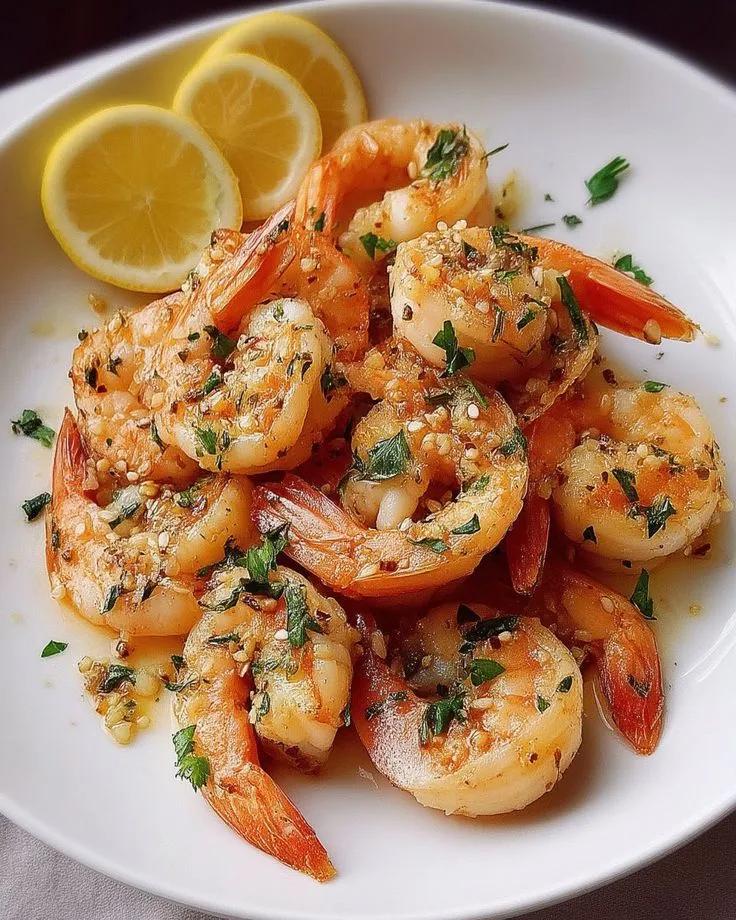 Crevettes Sautées à l'Ail