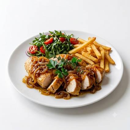 Plat Escalope Lyonaise