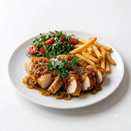 Plat Escalope Lyonaise