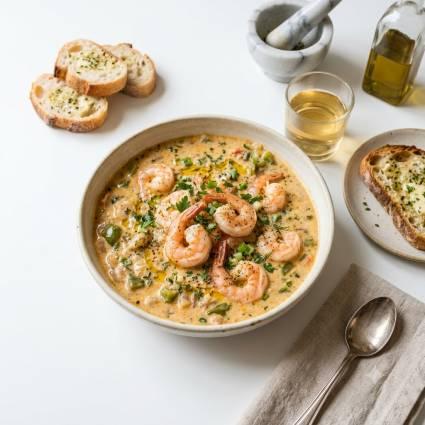 Soupe Crémeuse aux Crevette