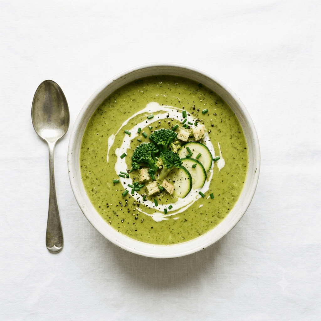 Velouté de brocoli et courgette