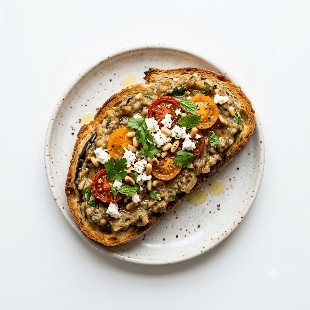 Toast à l'aubergine
