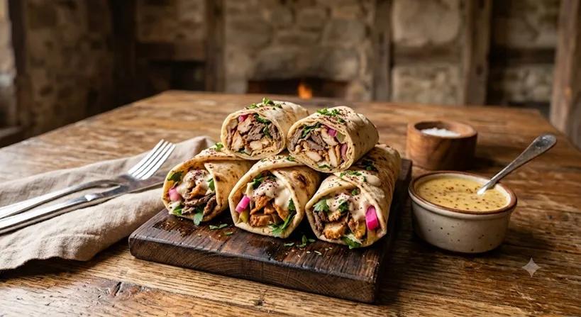 5 sandwichs  chawarma