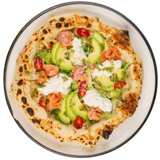 Pizza Salmone Stracciatella