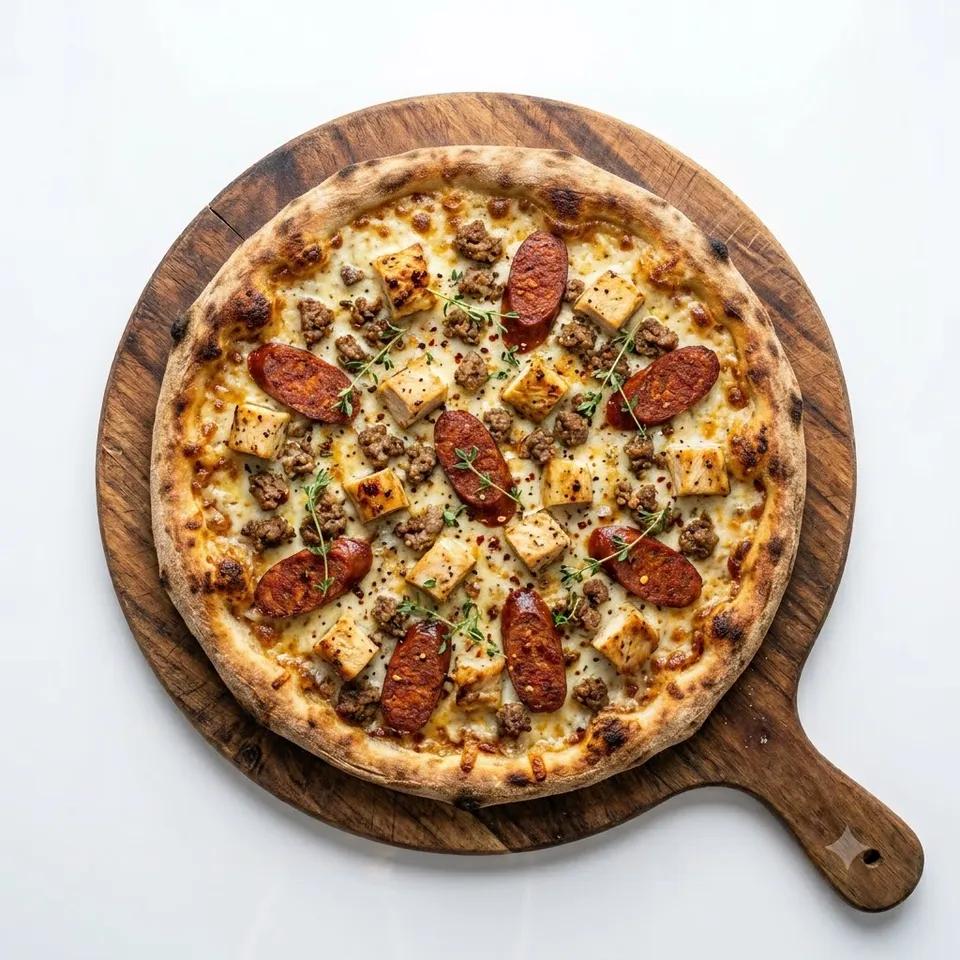 Pizza Boisée Trois viandes L