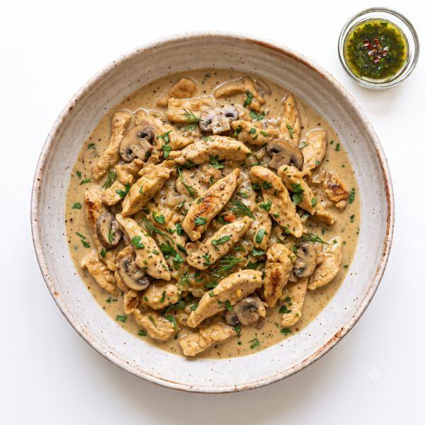 Emincé de Poulet Sauce Champignon