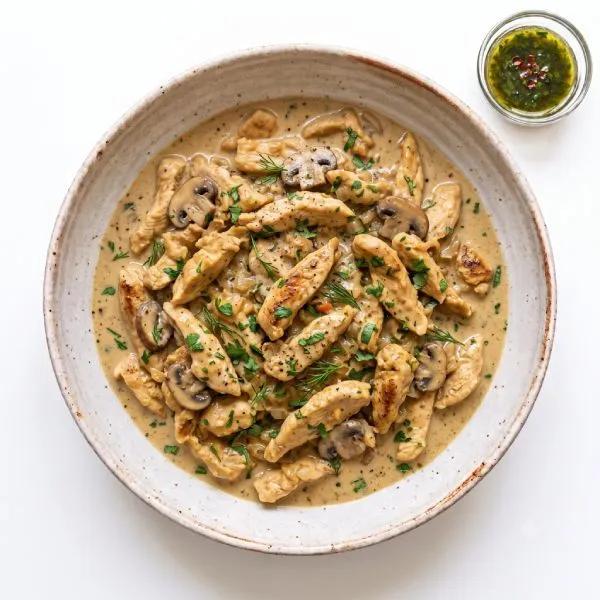 Emincé de Poulet Sauce Champignon