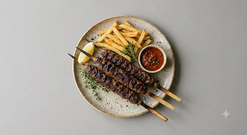 Brochettes d'Adana viande grillé
