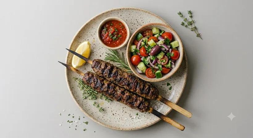 Brochettes de Viande hachée grillé