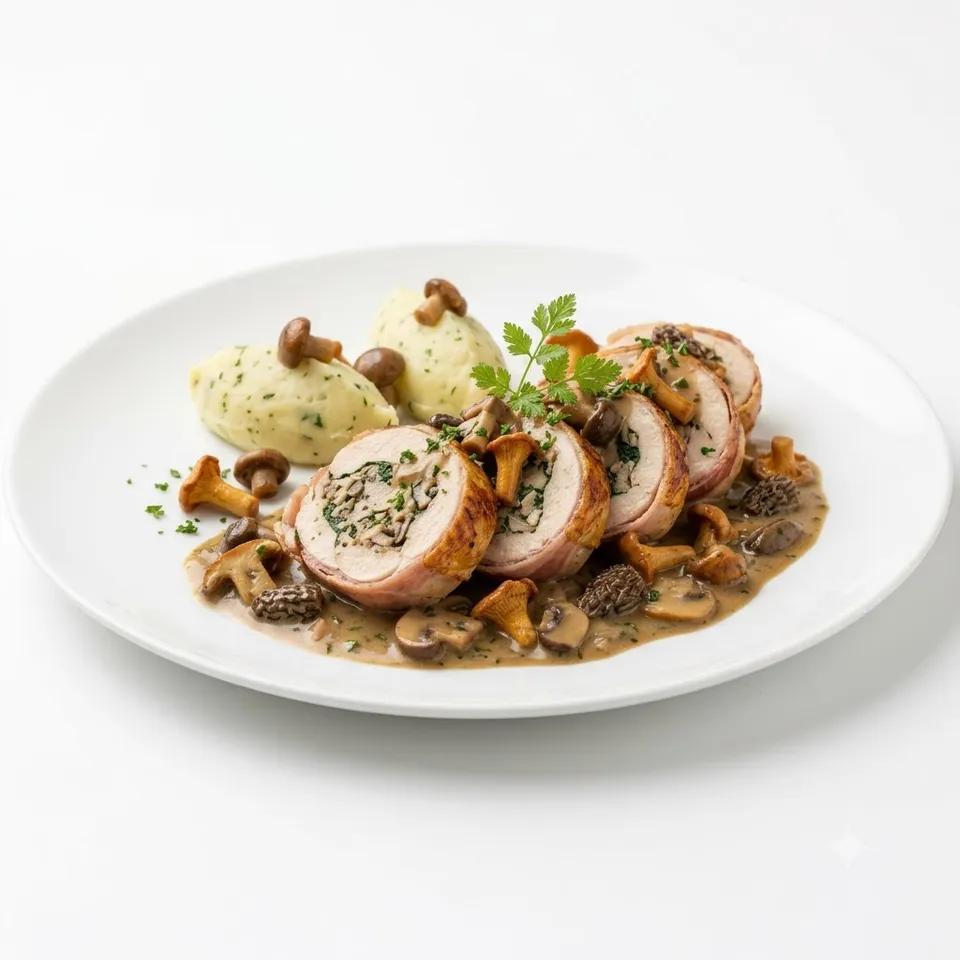 Ballotine De Volaille Sauce Forestière