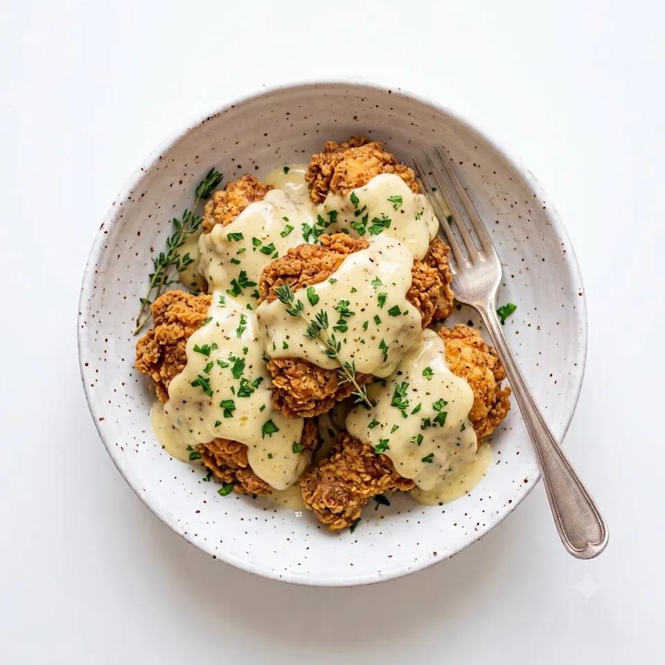 Crispy De Poulet Sauce Gruyère