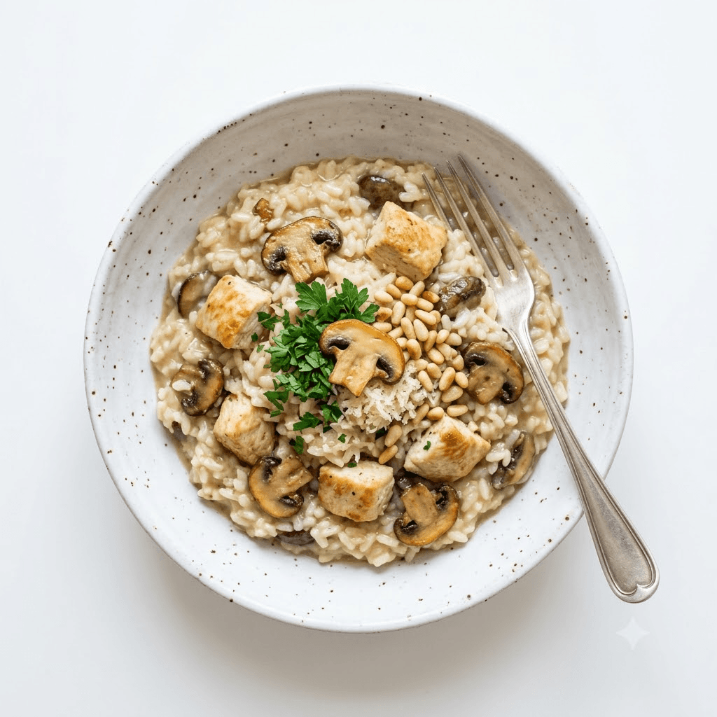 Risotto Poulet Champignons