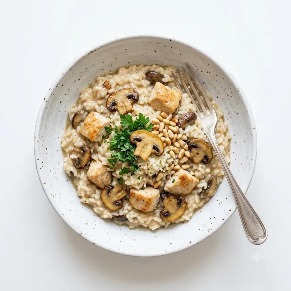 Risotto Poulet Champignons