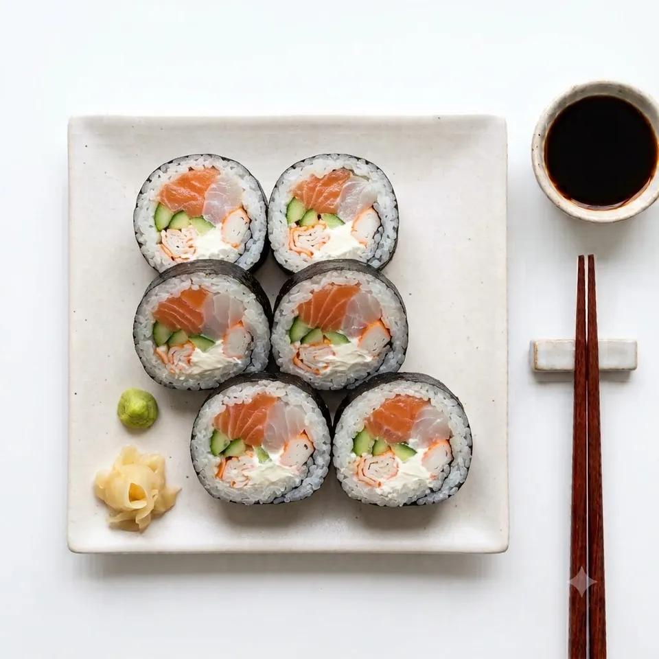 Sushis Futomaki Saumon
