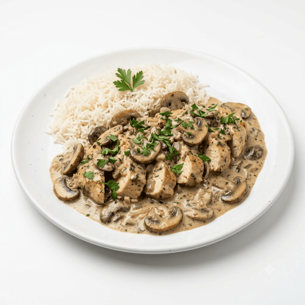 Émincé De Poulet Sauce Champignon