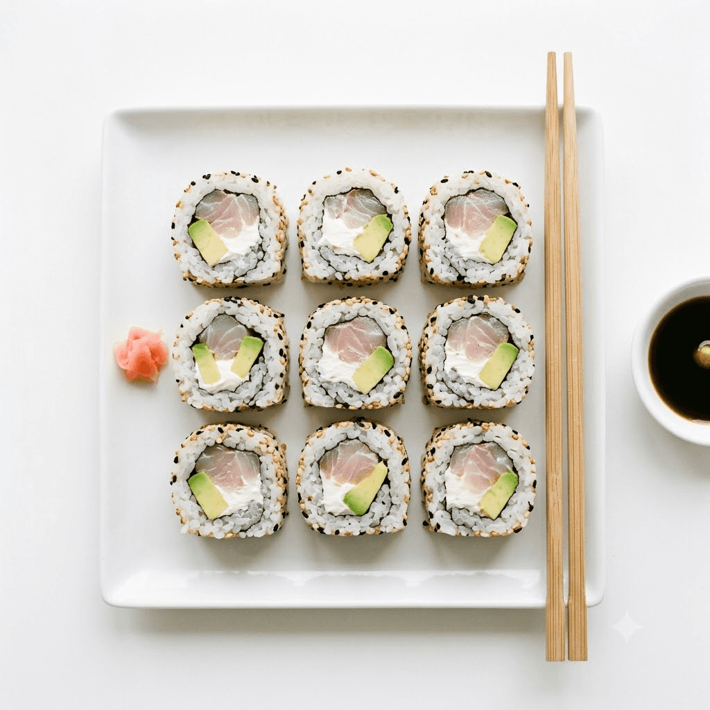Sushis California Rolls  Daurade Avocat Fromage